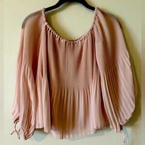 Aritzia Wilfred Talence Pleated Tie Blouse (S)